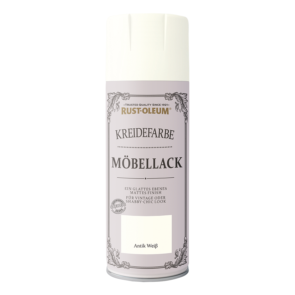 Rust-Oleum Kreidefarbe Möbelsprühlack Antikweiß 400ml