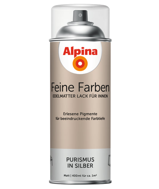 Alpina Feine Farben Sprühlack Purismus in Silber 400ml