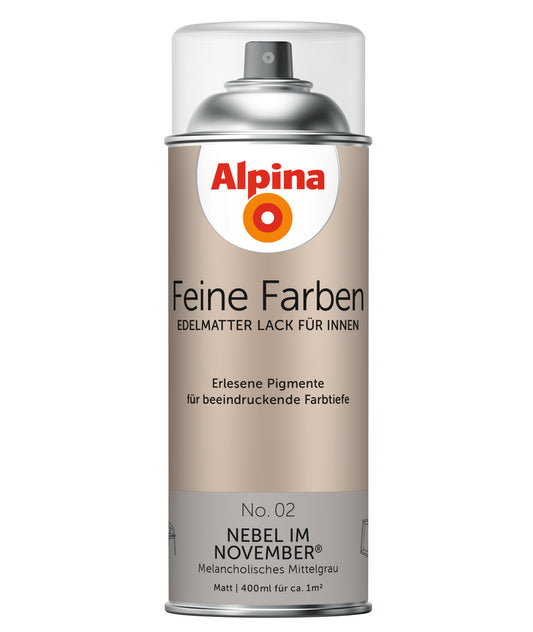 Alpina Feine Farben Sprühlack No. 02 Nebel im November® edelmatt 400ml
