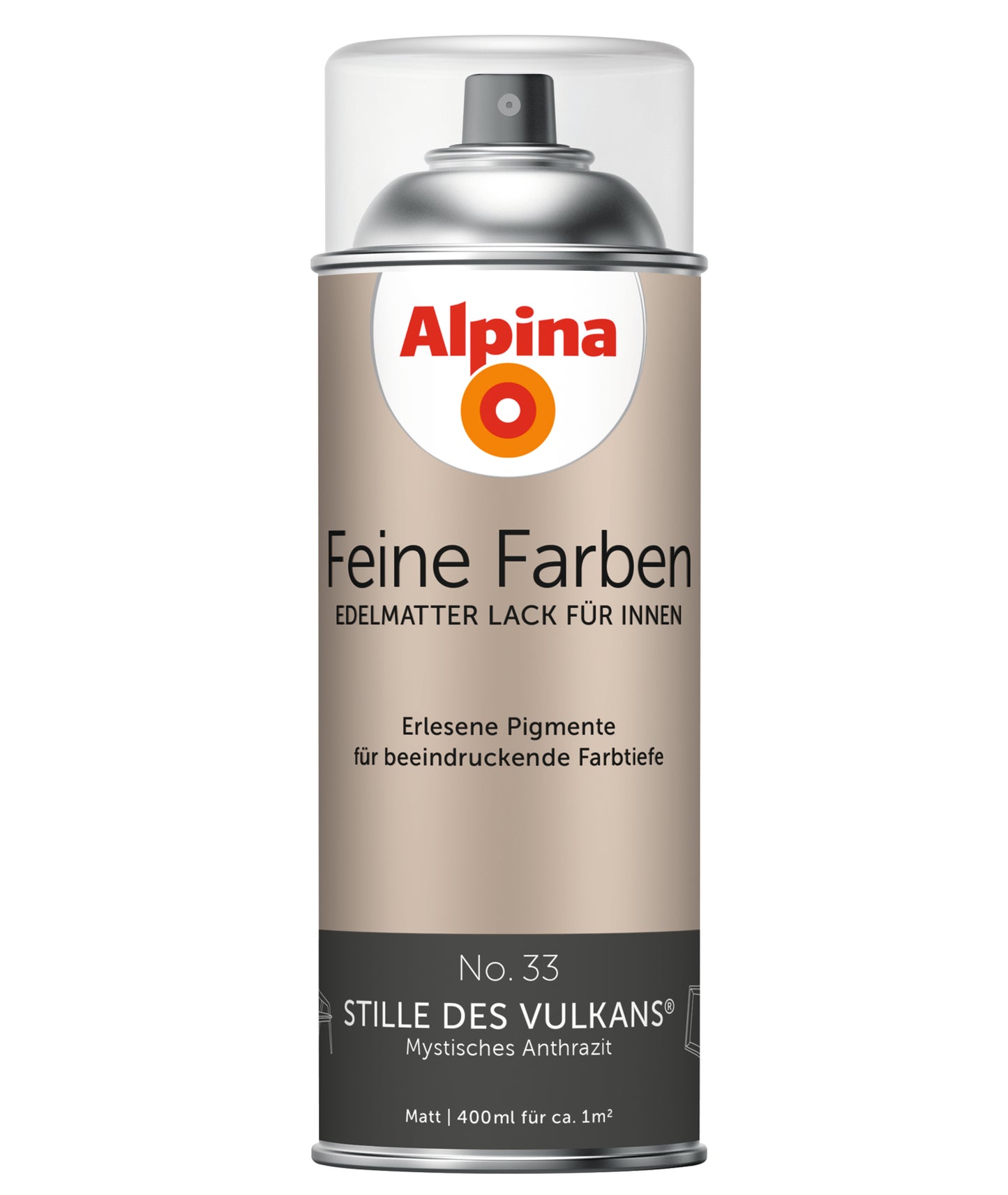 Alpina Feine Farben Sprühlack No. 33 Stille des Vulkans® edelmatt 400ml