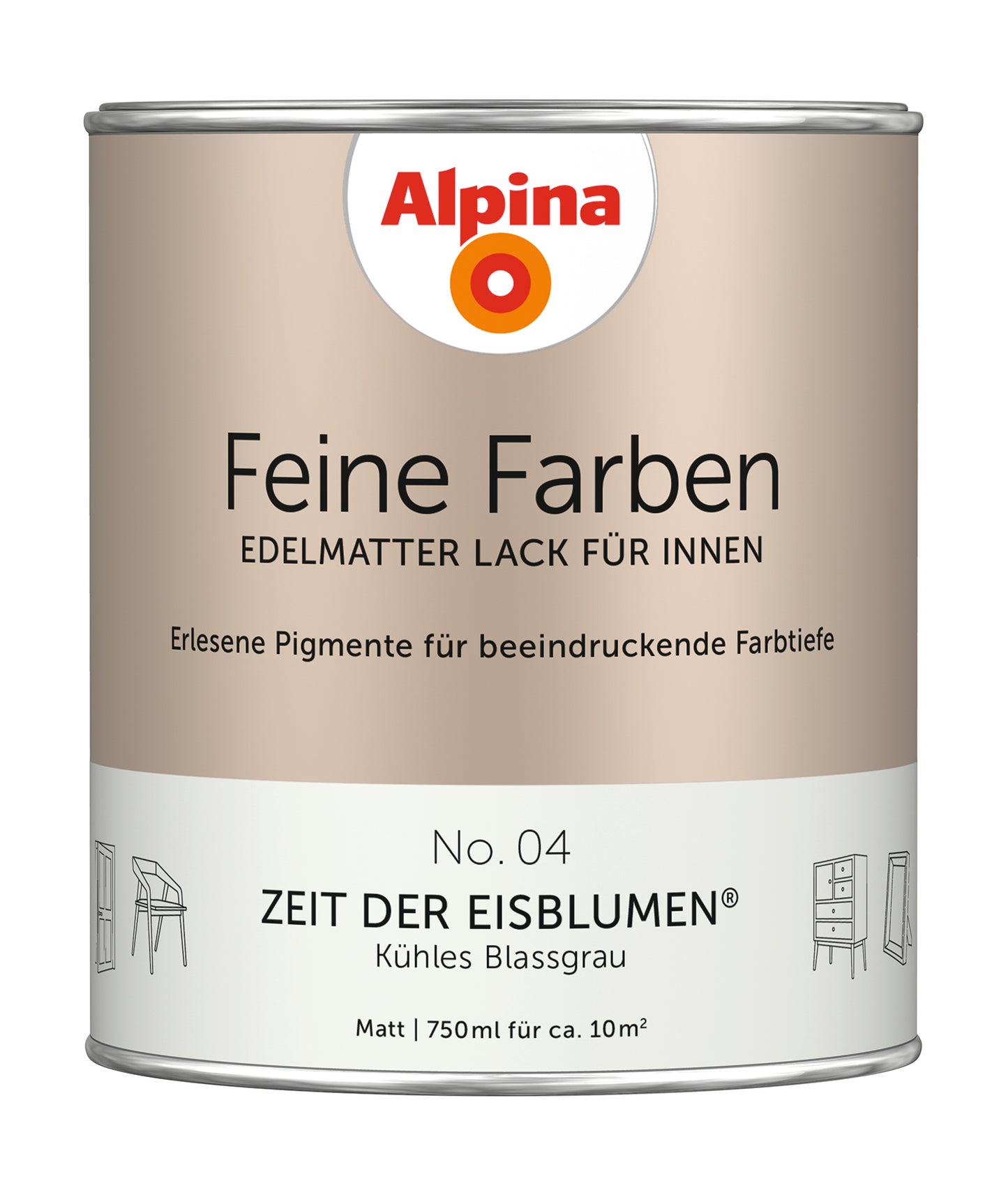 Alpina Feine Farben Lack No. 04 Zeit der Eisblumen® edelmatt 750ml