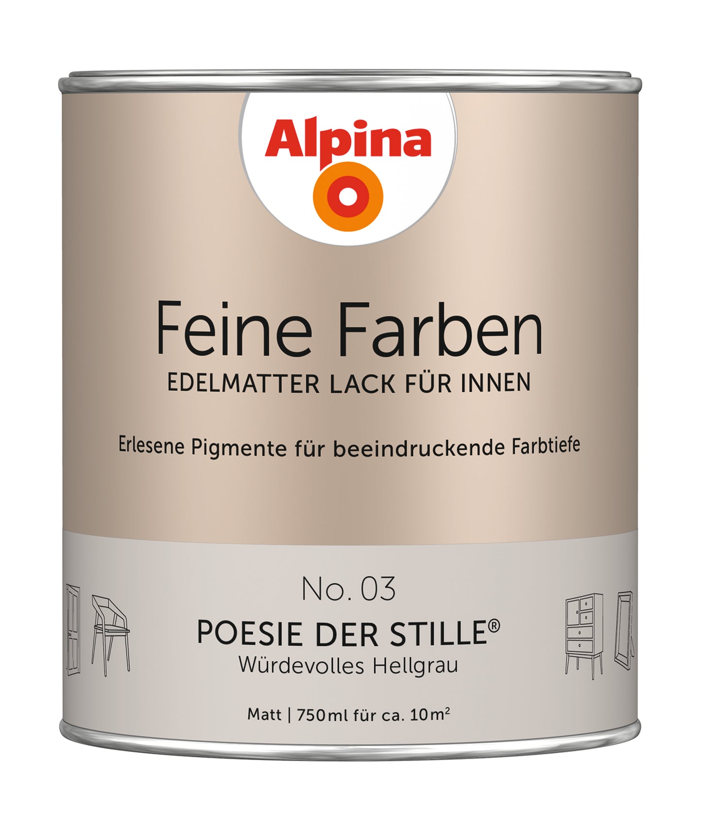 Alpina Feine Farben Lack No. 03 Poesie der Stille® edelmatt 750ml