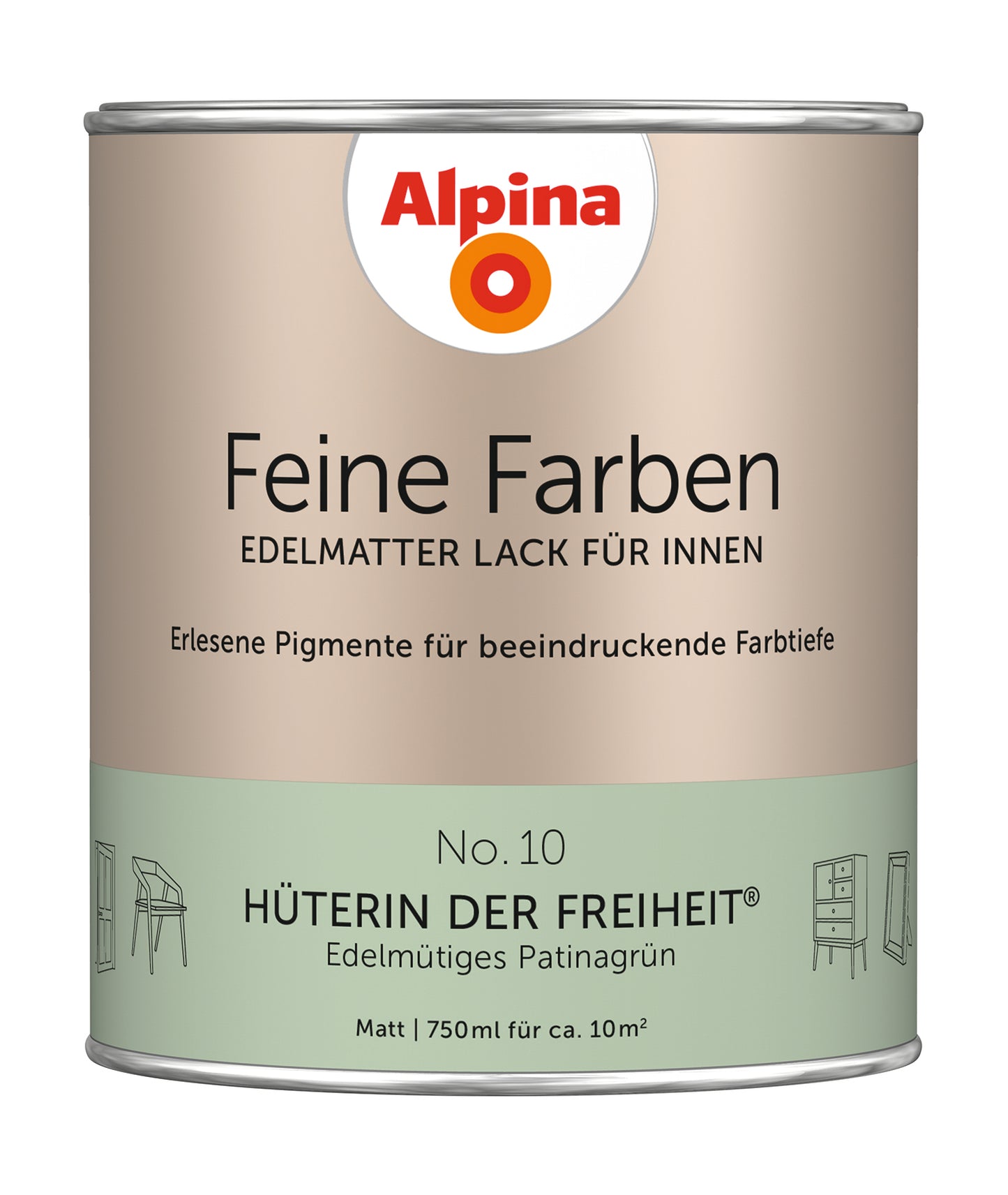 Alpina Feine Farben Lack No. 10 Hüterin der Freiheit® edelmatt 750ml