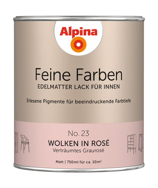 Alpina Feine Farben Lack No. 23 Wolken in Rosé edelmatt 750ml