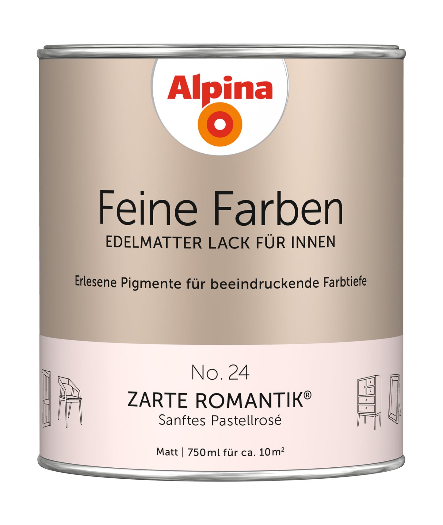 Alpina Feine Farben Lack No. 24 Zarte Romantik® edelmatt 750ml