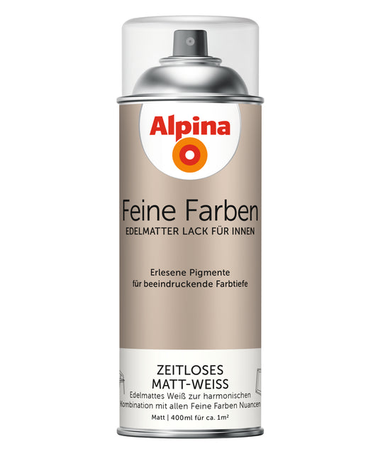 Alpina Feine Farben Sprühlack Zeitloses Matt-Weiss edelmatt 400ml