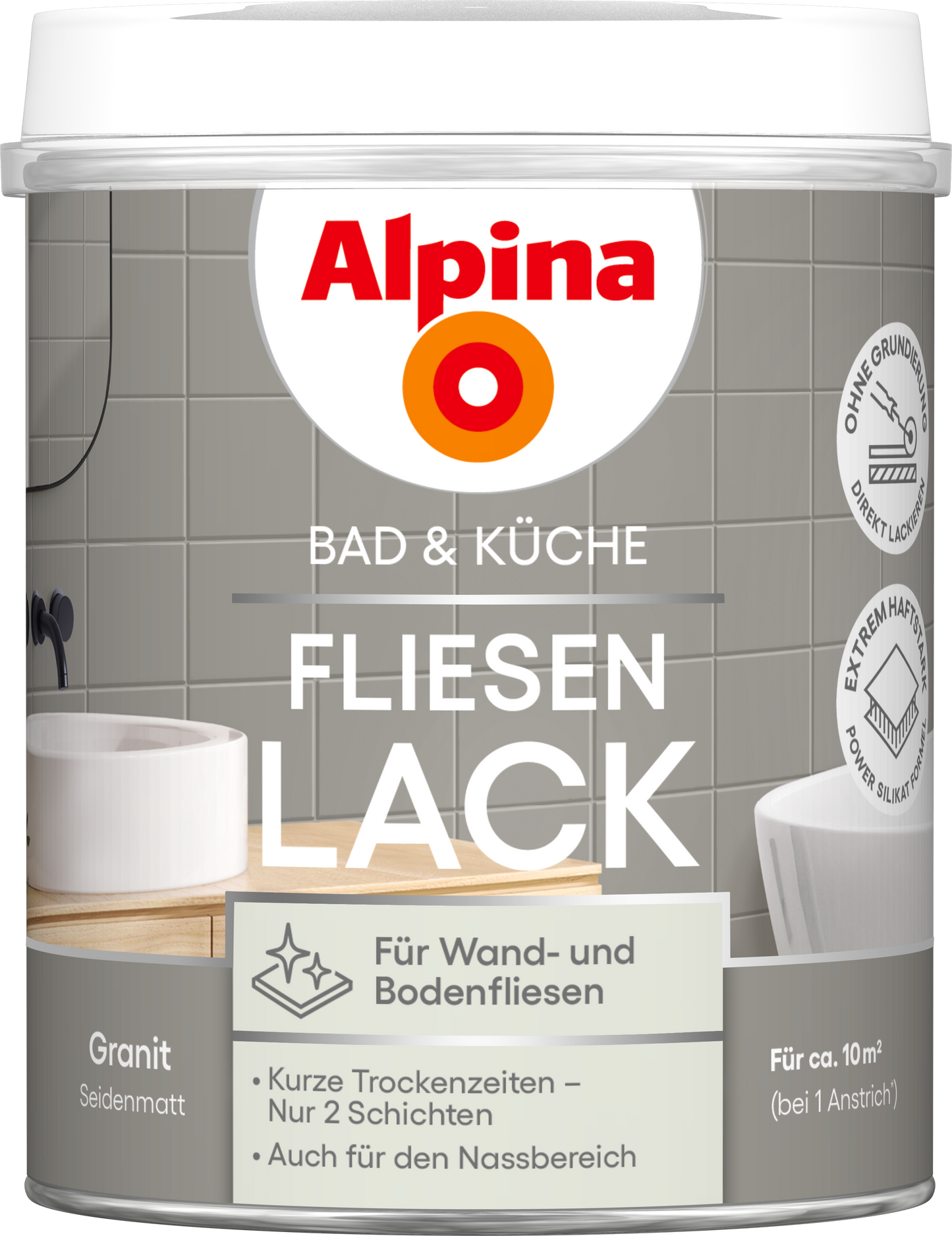 Alpina Bad & Küche Fliesen-Lack Granit SM 750ml