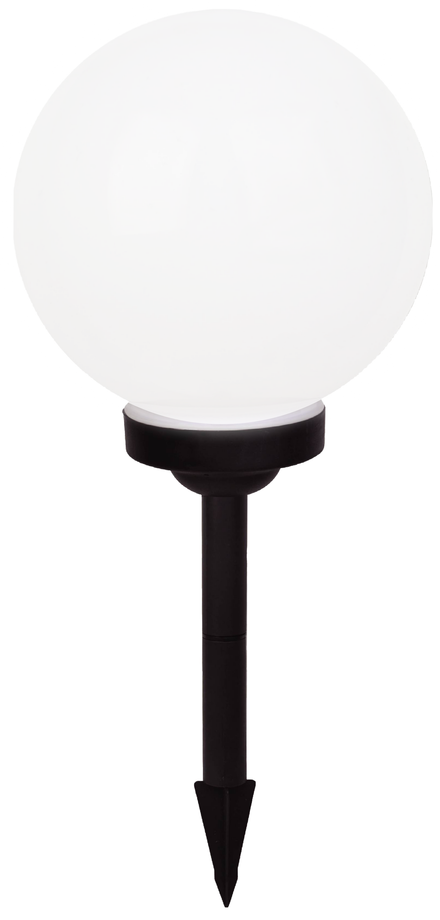 Solar Kugelleuchte mit Spieß opal weiß - Ø 25cm