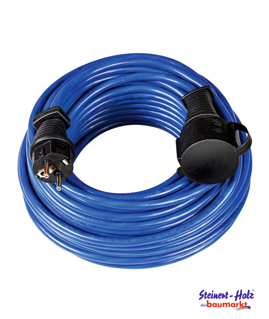 Verl.-Kabel BREMAXX 10m blau N05V3V3-F3G1,5 - Stecker u. Kupplung