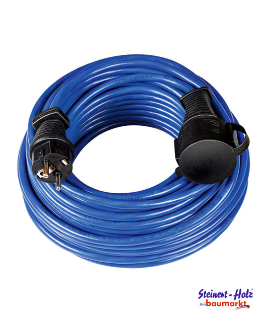 Verl.-Kabel BREMAXX 25m blau N05V3V3-F3G1,5 - Stecker u. Kupplung