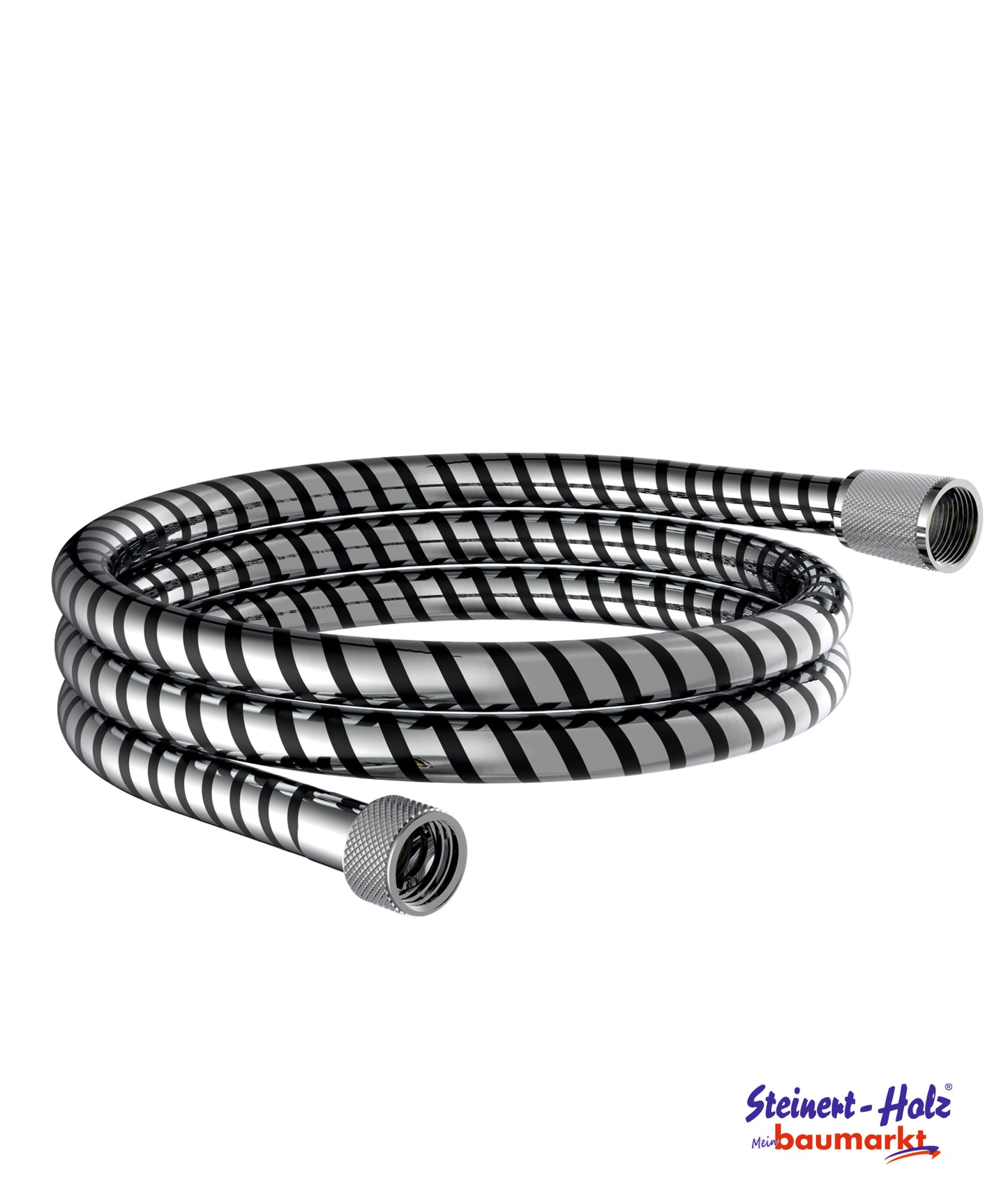 Brauseschlauch 150 cm, Kunststoff, Schwarz/Chrom