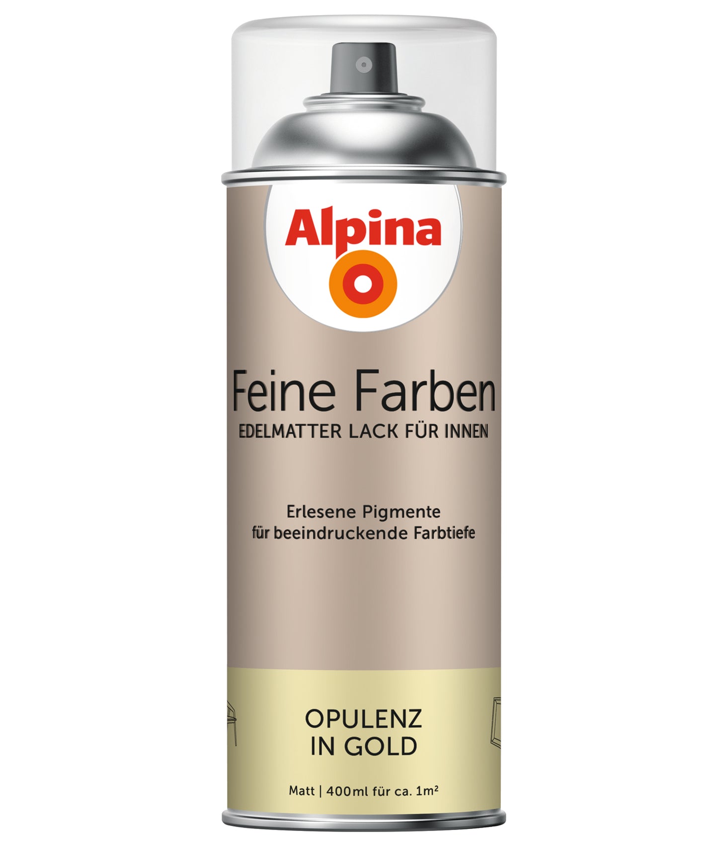 Alpina Feine Farben Sprühlack Opulenz in Gold 400ml