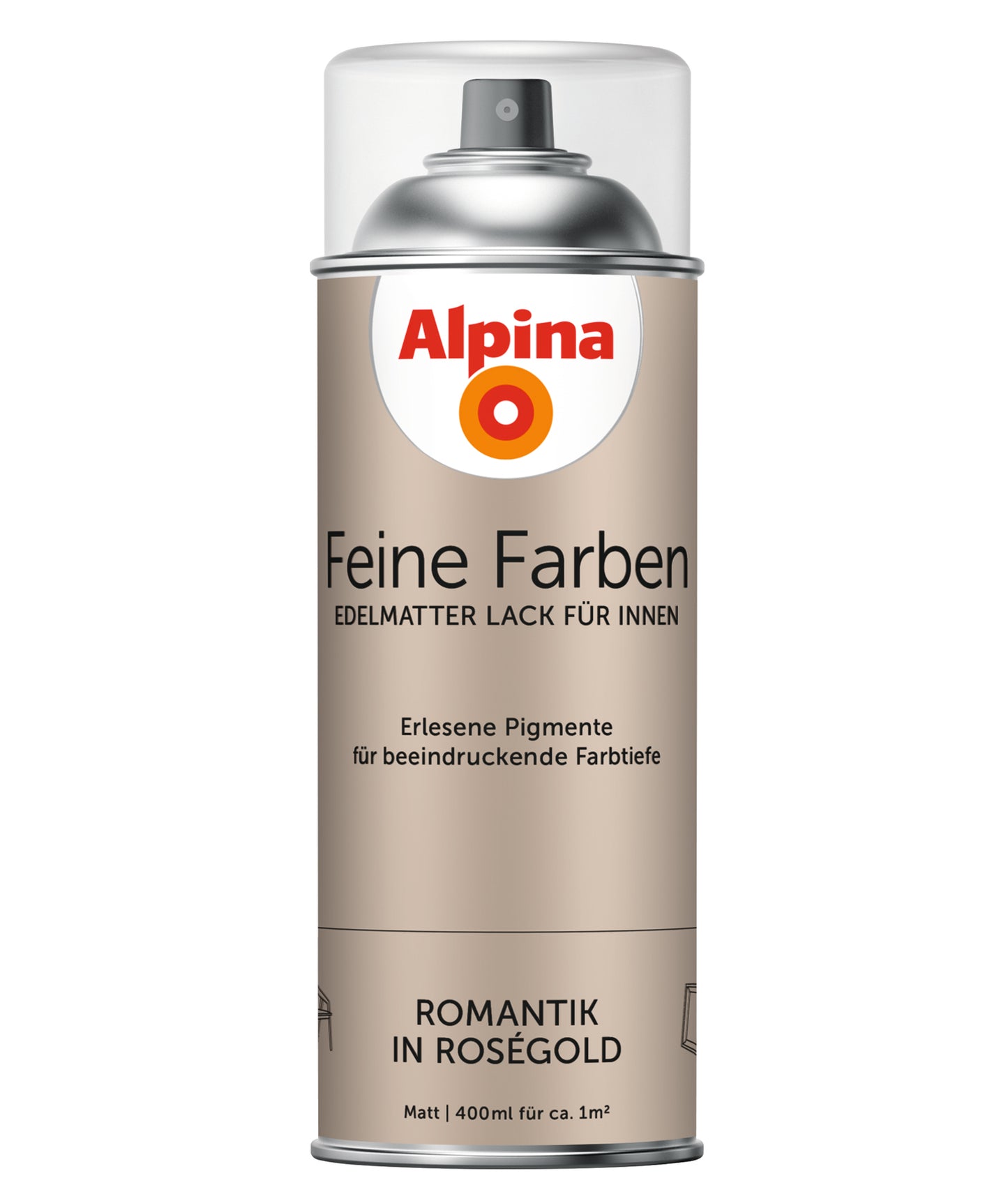 Alpina Feine Farben Sprühlack Romantik in Roségold 400ml