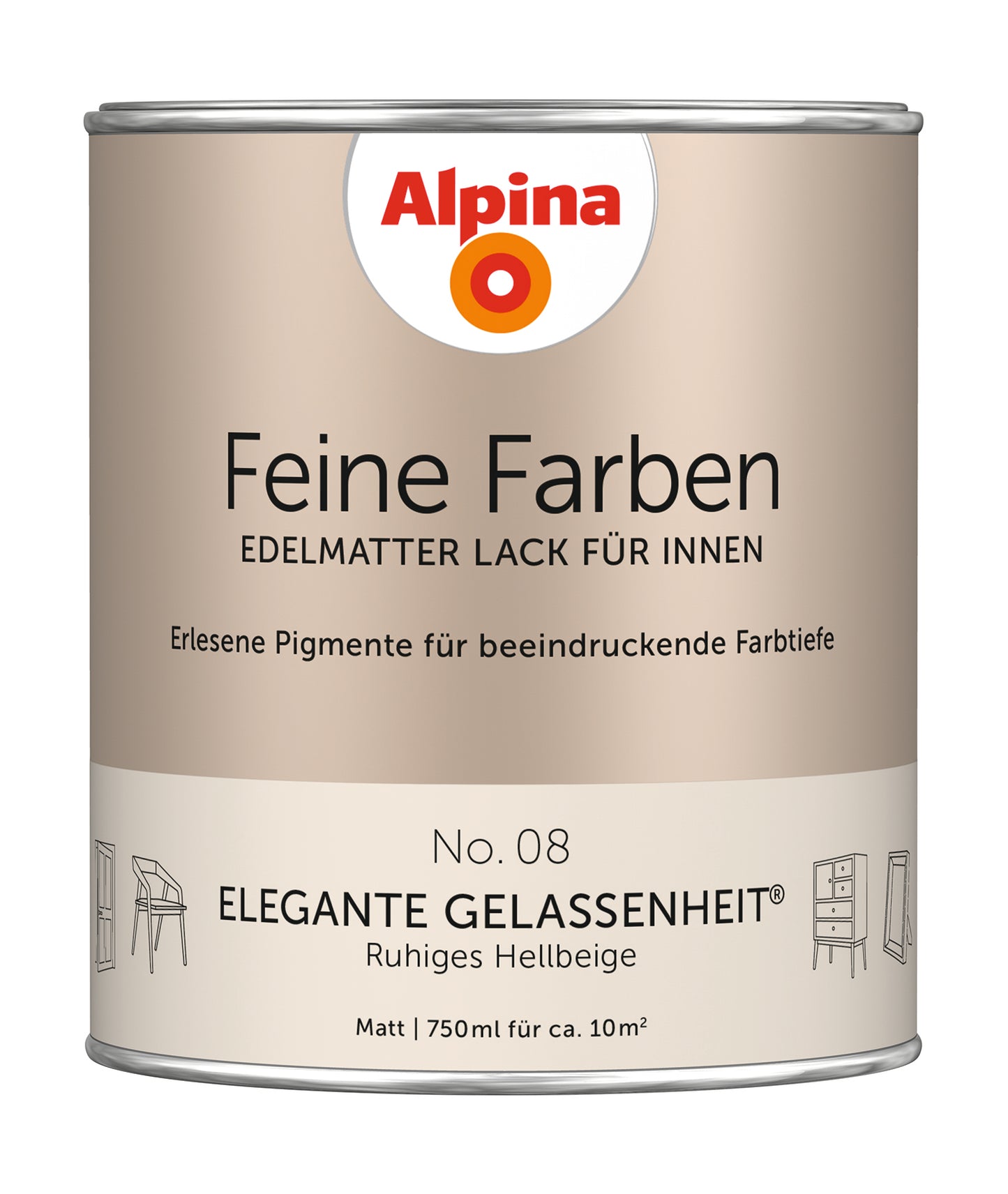 Alpina Feine Farben Lack No. 08 Elegante Gelassenheit® edelmatt 750ml