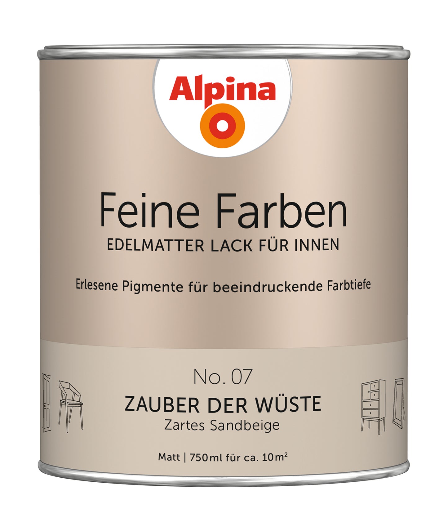 Alpina Feine Farben Lack No. 07 Zauber der Wüste edelmatt 750ml