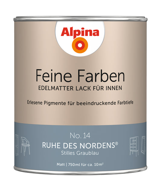 Alpina Feine Farben Lack No. 14 Ruhe des Nordens® edelmatt 750ml