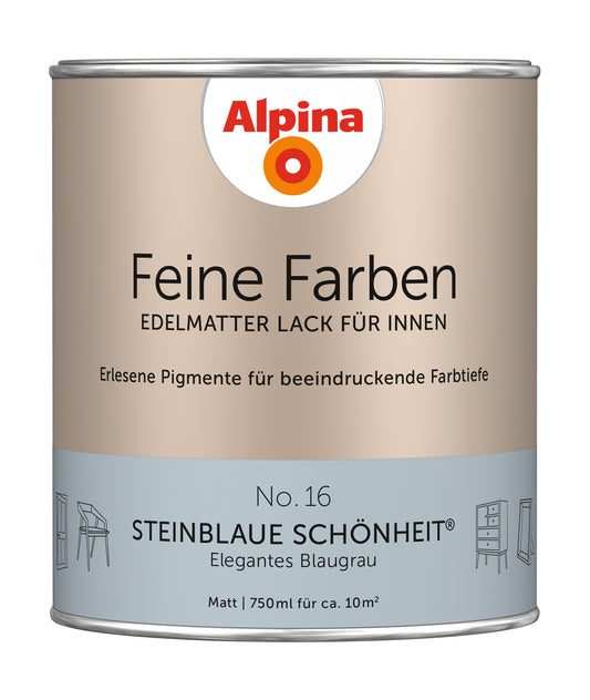 Alpina Feine Farben Lack No. 16 Steinblaue Schönheit® edelmatt 750ml