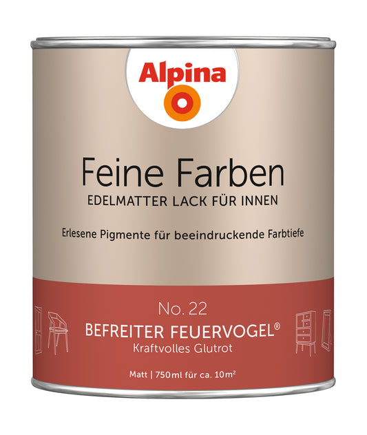 Alpina Feine Farben Lack No. 22 Befreiter Feuervogel® edelmatt 750ml