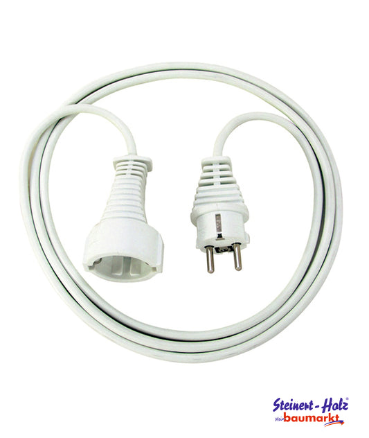 Verlängerungskabel 3m H05VV-F3G1,5 weiss
