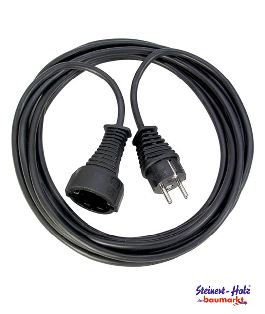 Verlängerungskabel 5m H05VV-F3G1,5 schwarz