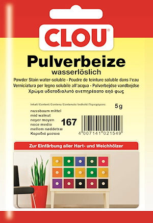 CLOU Pulverbeize Nr. 167 Nussbaum Mittel