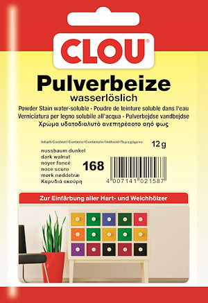 CLOU Pulverbeize Nr. 168 Nussbaum Dunkel