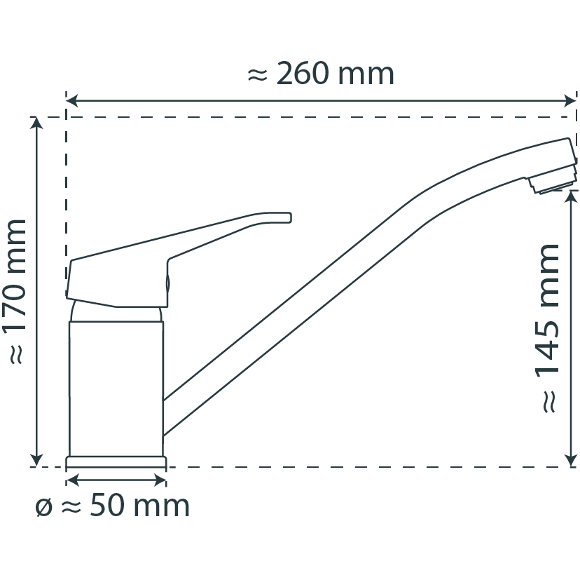 TASSONI Spültischarmatur Niederdruck, Chrom