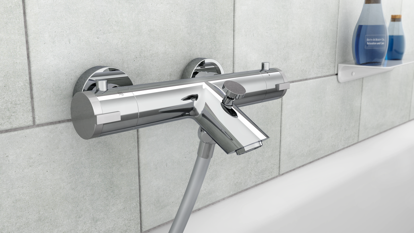 LONDON Thermostat Wannenfüllarmatur, Chrom