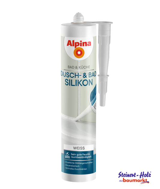 Alpina Bad & Küche Dusch-& Bad Silikon Weiss 0,3 Liter