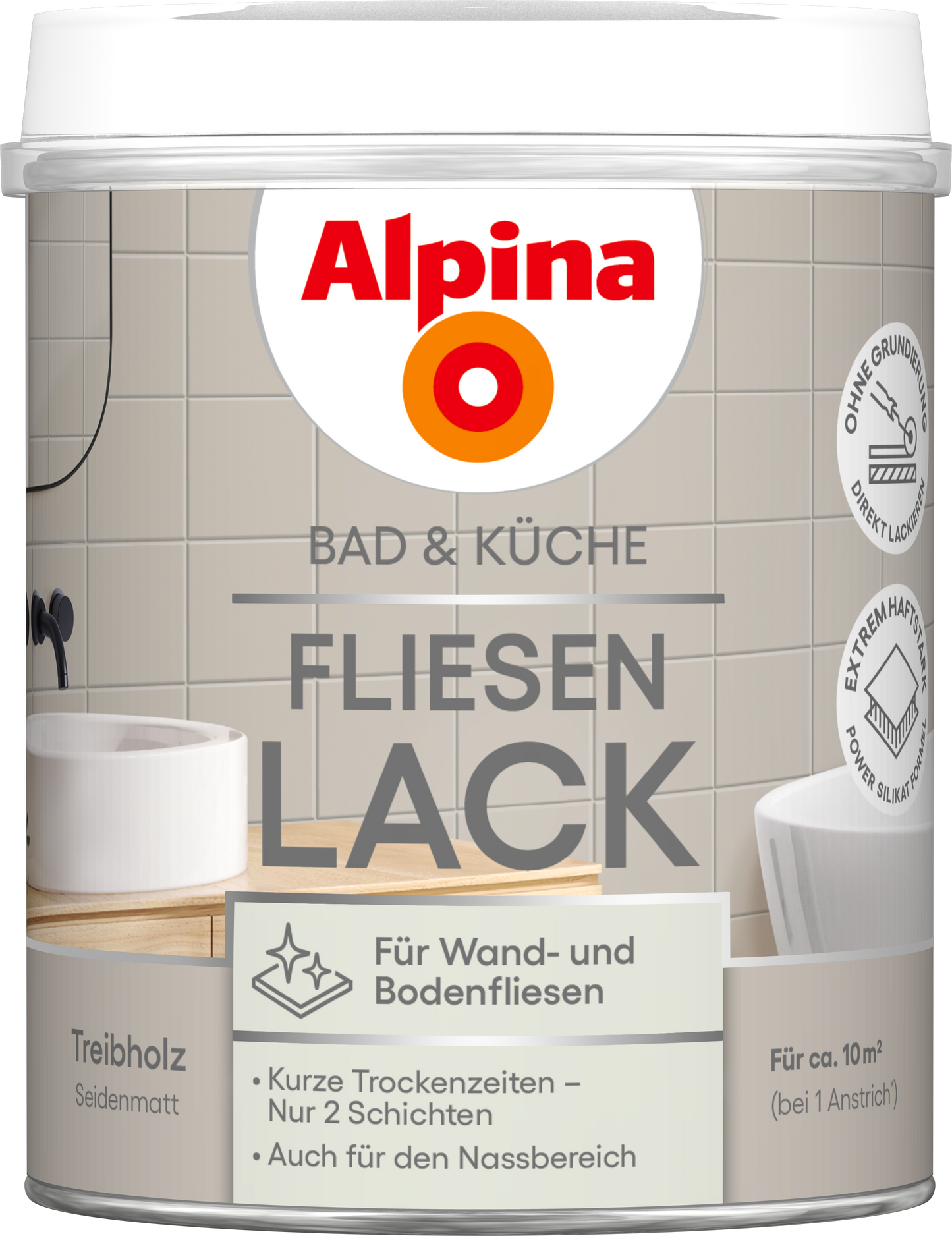 Alpina Bad & Küche Fliesen-Lack Treibholz SM 750ml