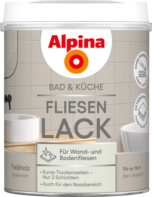 Alpina Bad & Küche Fliesen-Lack Treibholz SM 750ml
