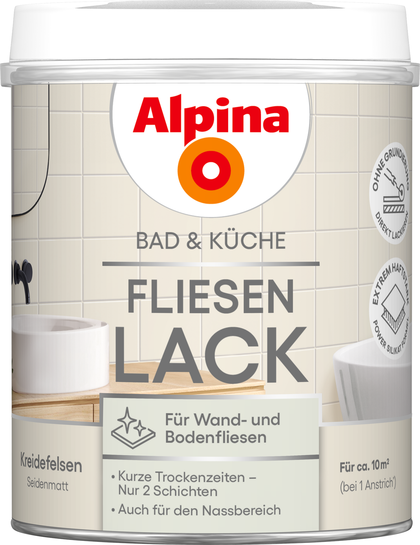 Alpina Bad & Küche Fliesen-Lack Kreidefelsen SM 750ml