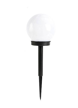 Solar Kugelleuchte mit Spieß opal weiß Ø 10cm