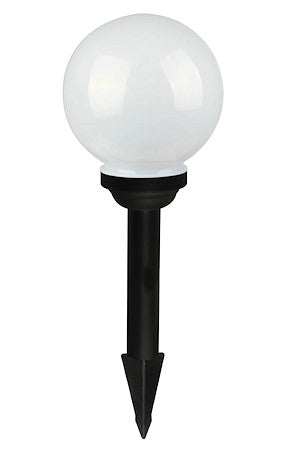 Solar Kugelleuchte mit Spieß opal weiß - Ø 15cm