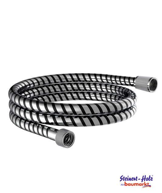 Brauseschlauch 150 cm, Kunststoff, Schwarz/Chrom